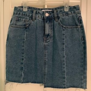 Redial denim jean skirt